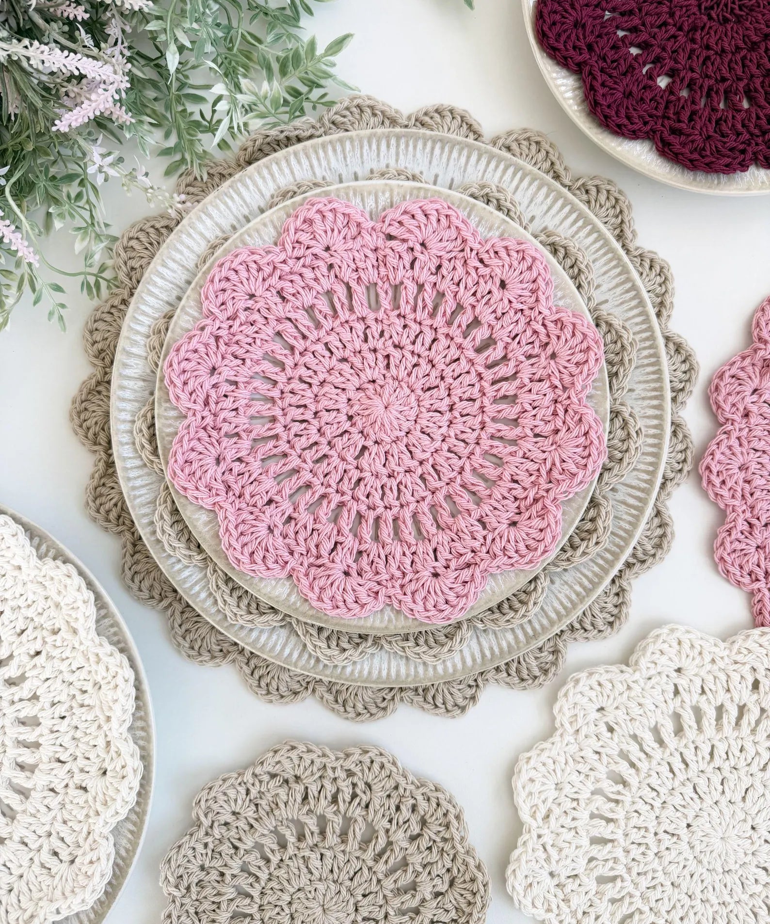 Stacked Petals Kitchen Set PDF Pattern 🌸
