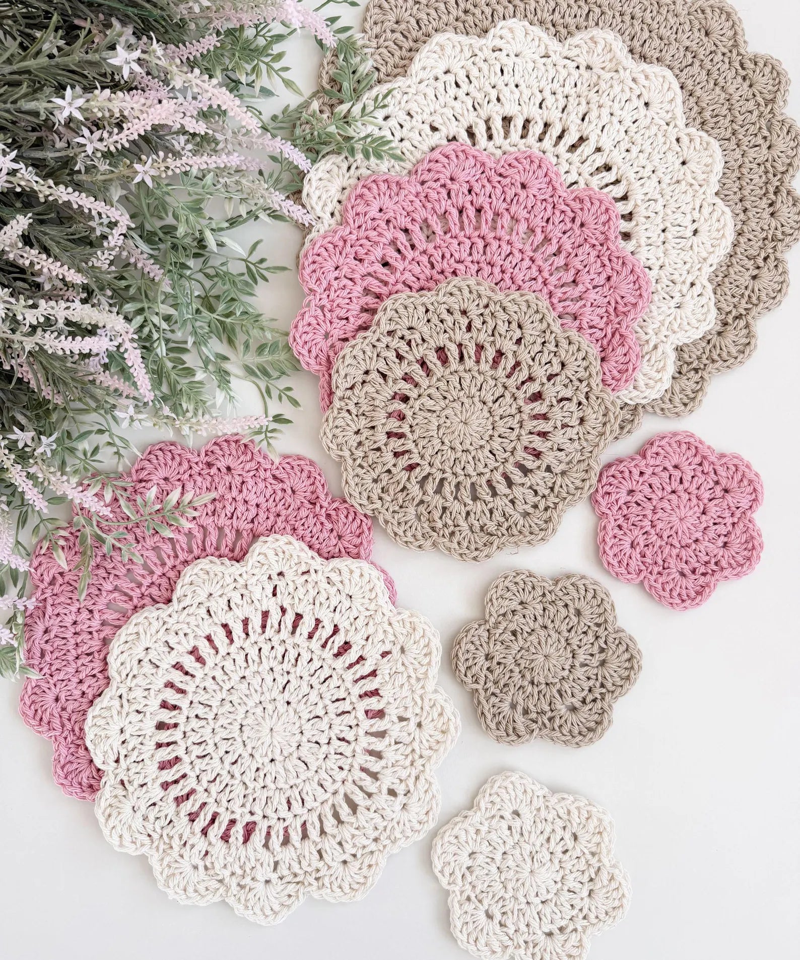 Stacked Petals Kitchen Set PDF Pattern 🌸
