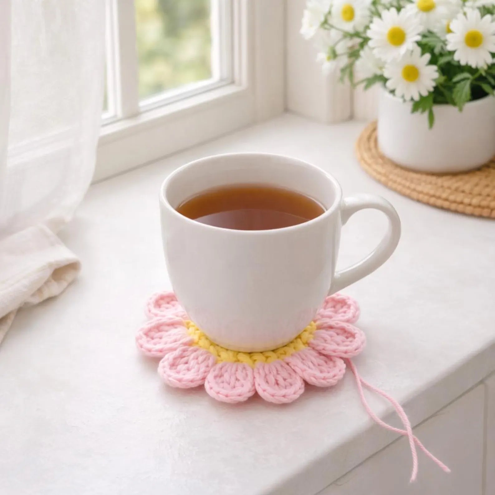 Flower Coaster PDF Pattern 🌼