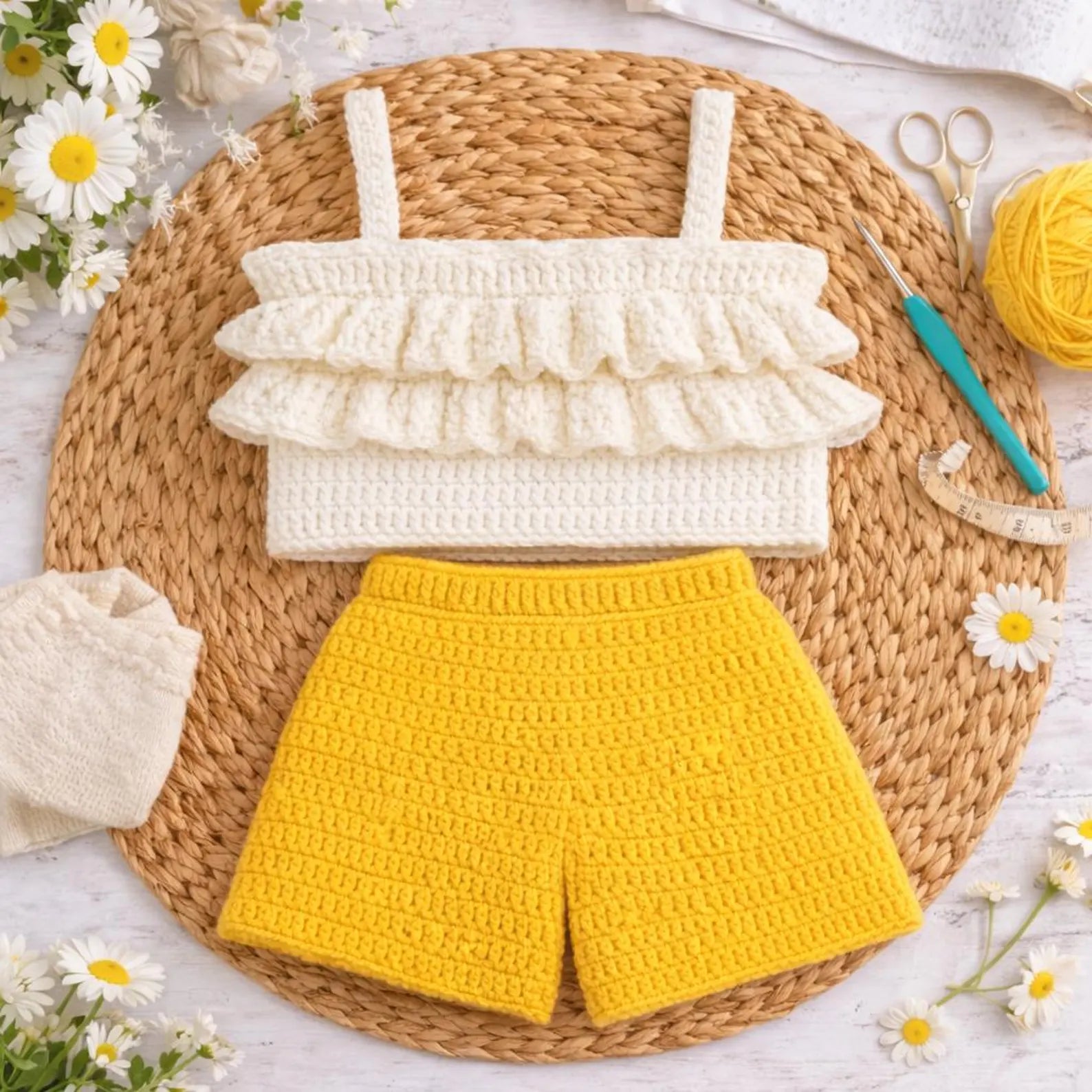 Daisy Summer Set PDF Pattern 🌼