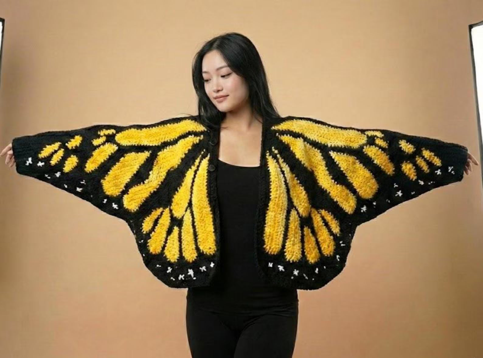 Monarch Butterfly Cardigan PDF Pattern 🦋