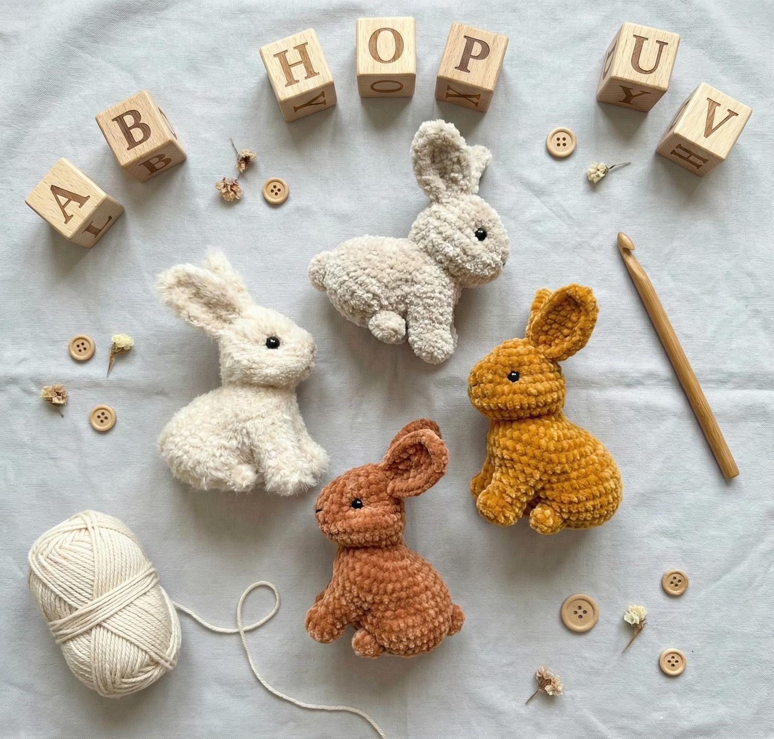 Mini Bunny Crochet Pattern PDF 🐰